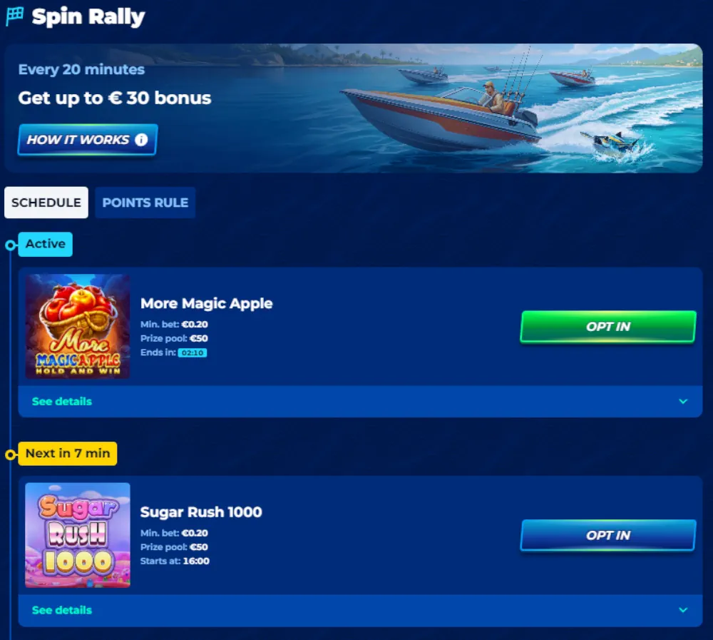 Classifica di BassBet Spin Rally e statistiche recenti sulle grandi vincite.